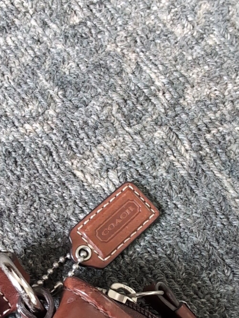 Coach Brown Leather Crossbody with Cream Adjustable Strap - Picture 2 of 5